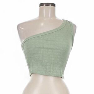 American eagle outfitters Women's asymmetrical Green Crop-top. L.